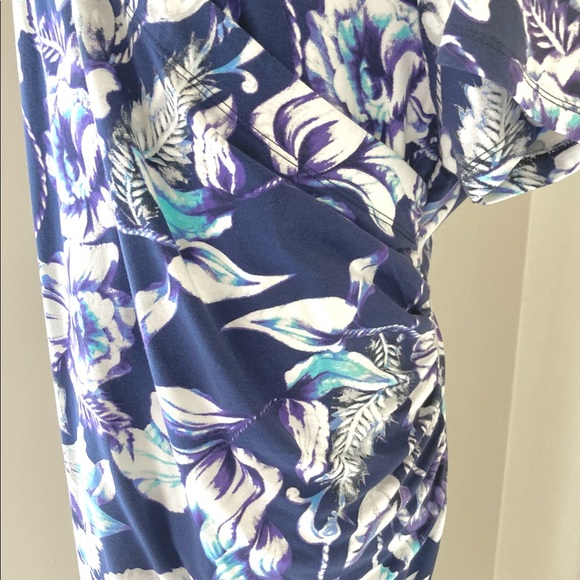 Soft Surroundings Shapely Anywhere Floral Dress Size 1X Tropical Blue - Picture 5 of 10